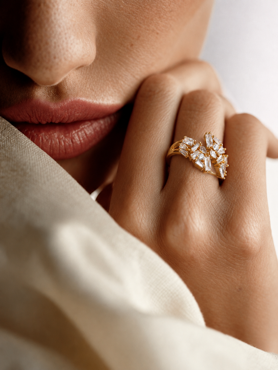 JADE · Bague Ouverte Baguettes (20)