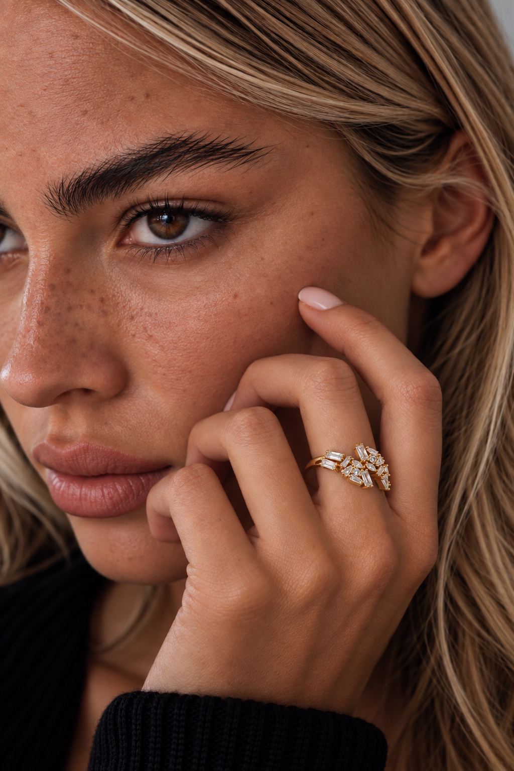JADE · Open Baguette Ring