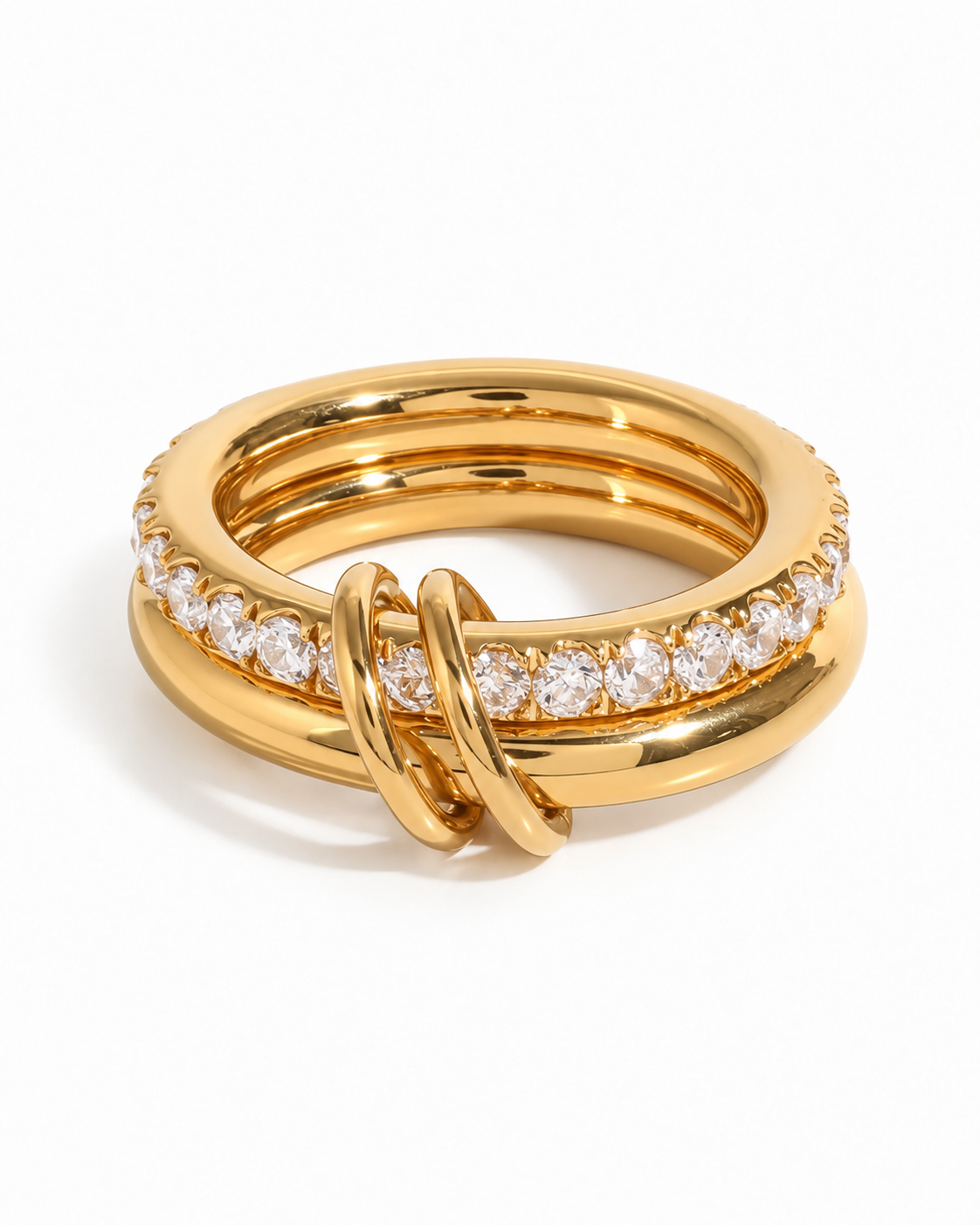 NOOR · Double Band Ring, Gold