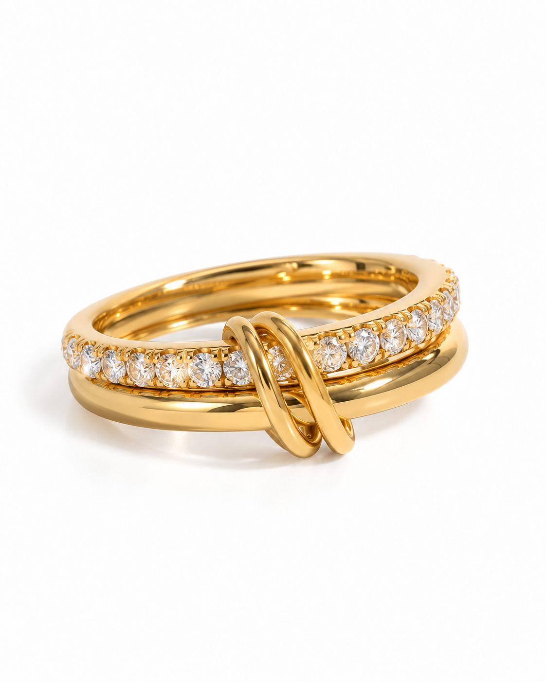 NOOR · Double Band Ring, Gold