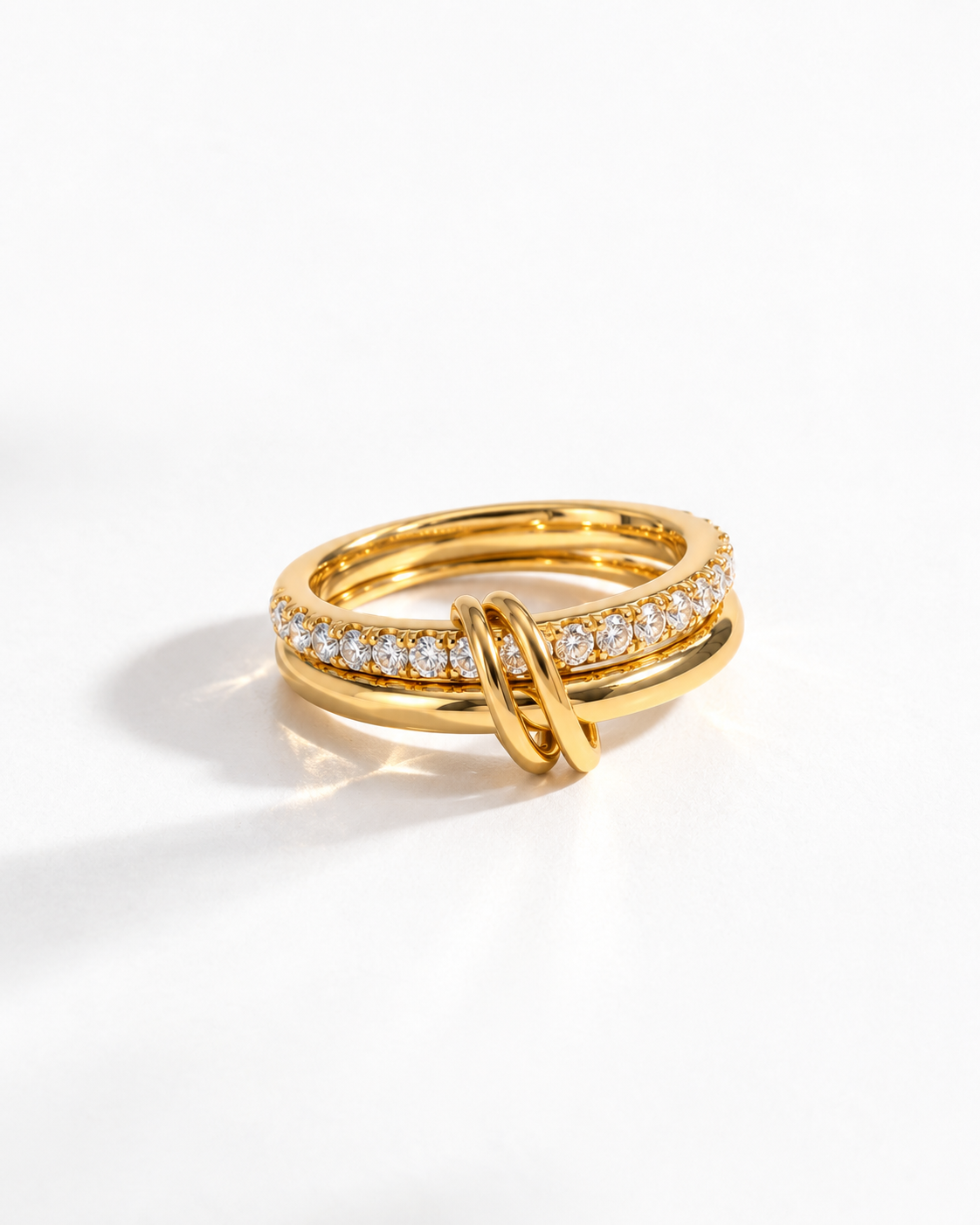 NOOR · Double Band Ring, Gold