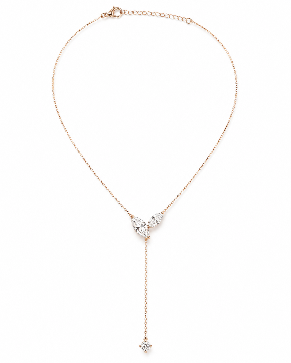 OPHÉLIE · Collier Lariat Or Rose