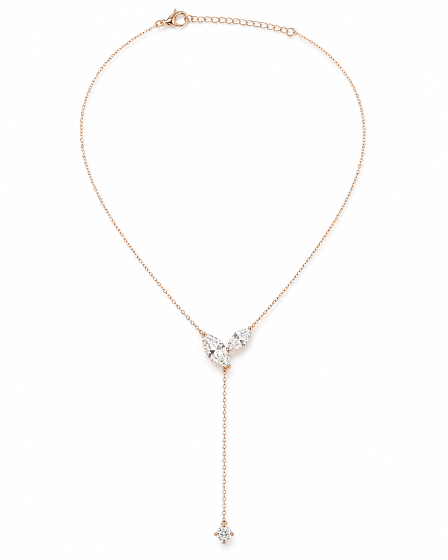OPHÉLIE · Collier Lariat Or Rose