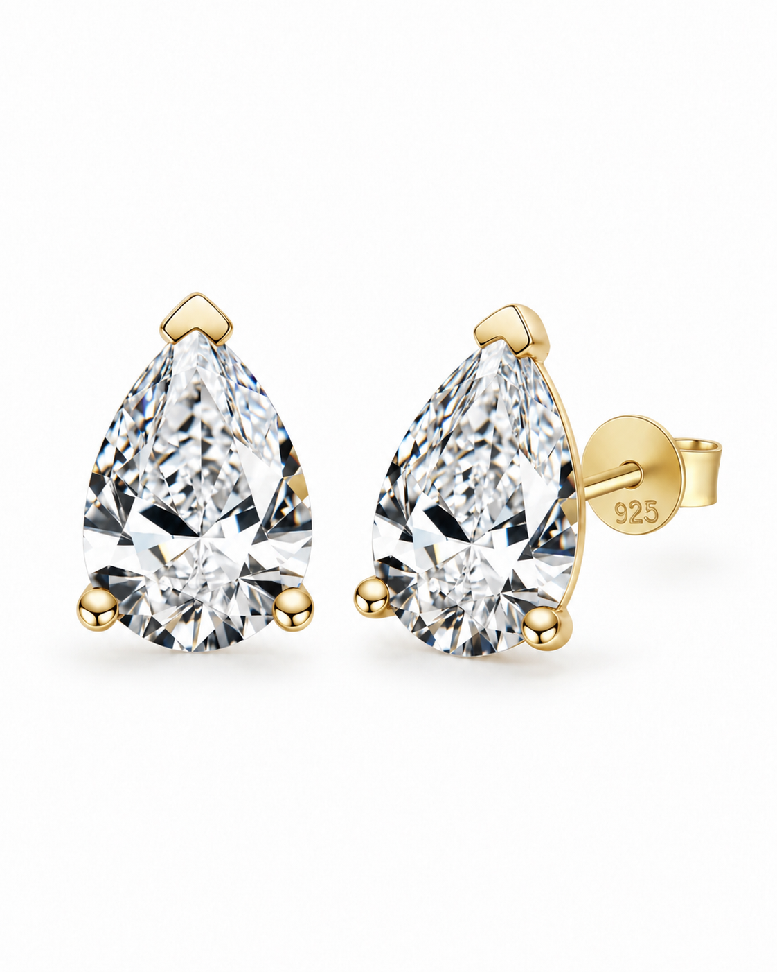 ZOÉ · Gold Pear Stud Earrings