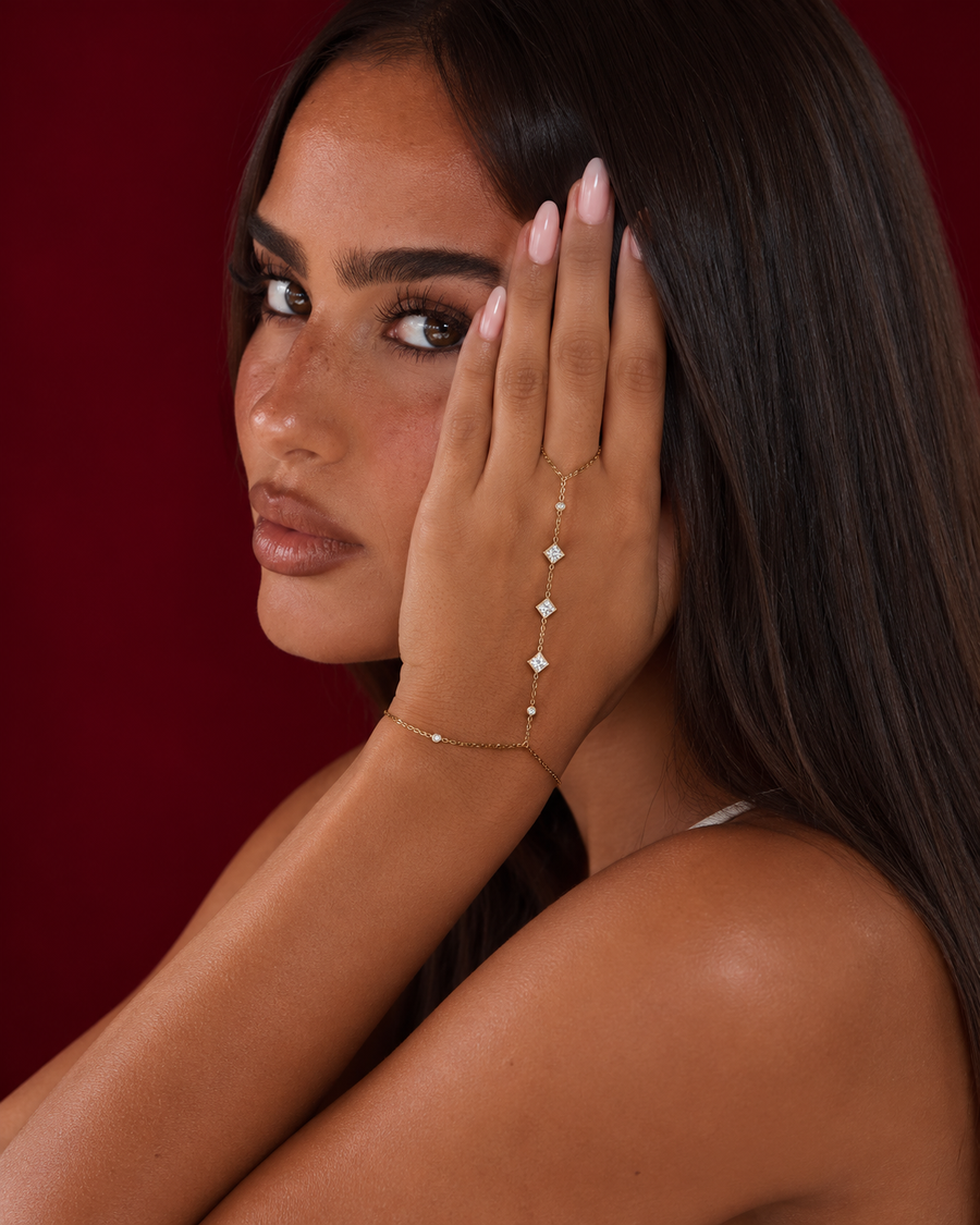 LIVIA · Bague-Bracelet de Main Or