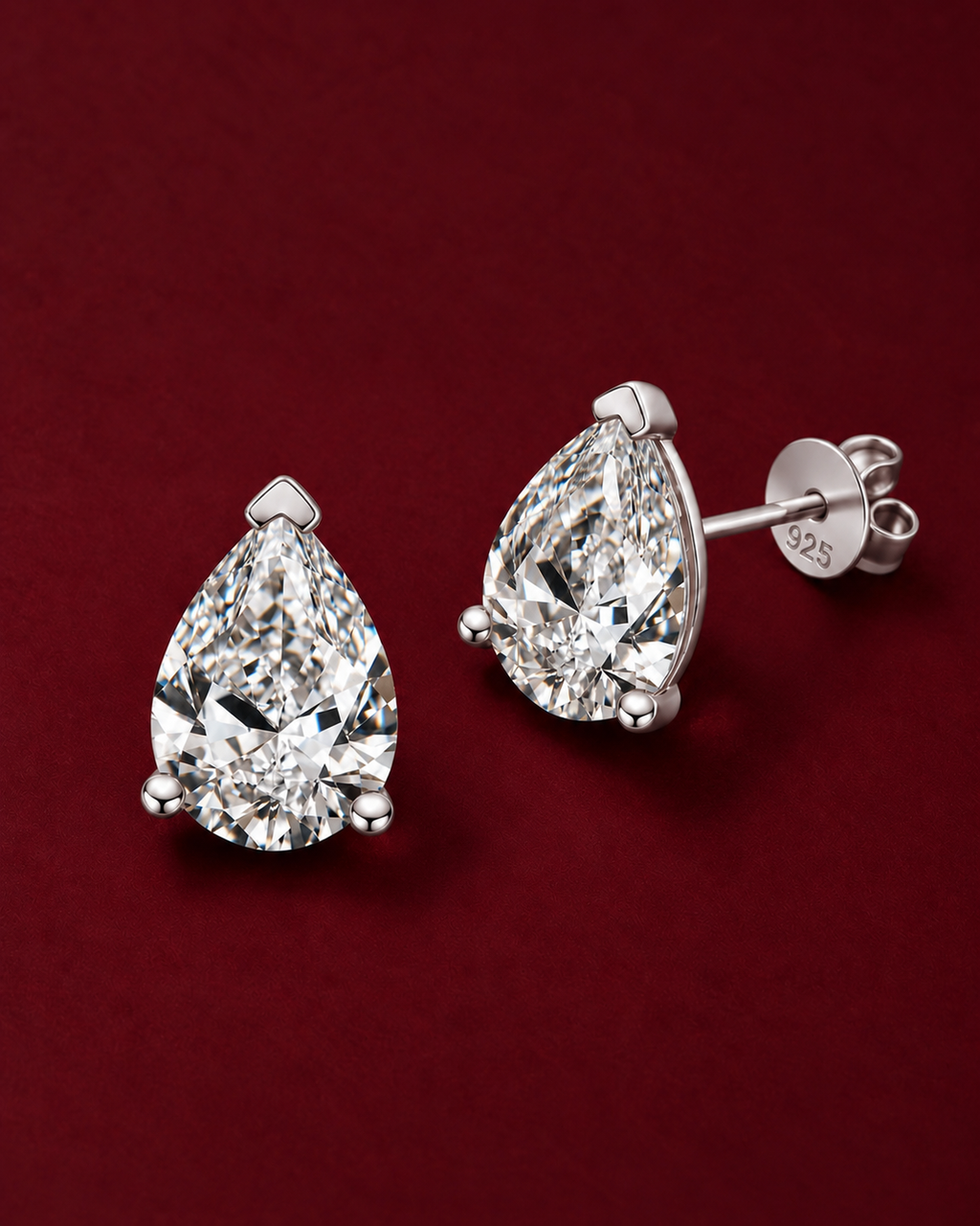 ZOÉ · Puces Poire Moissanite (01 · 03)