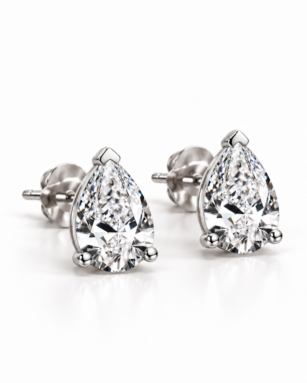 ZOÉ · Puces Poire Moissanite (01 · 03)