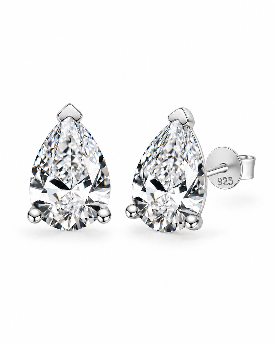ZOÉ · Puces Poire Moissanite (01 · 03)